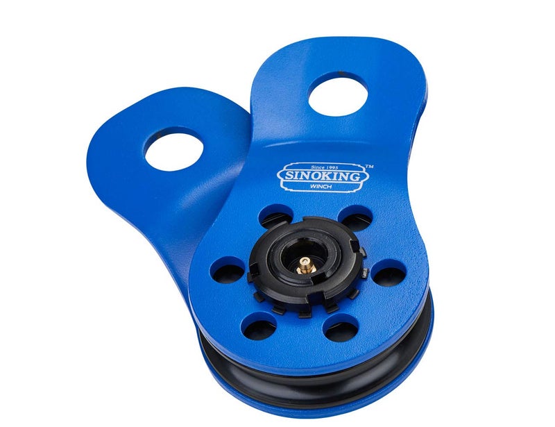 SINOKING Universal Fit Winch Snatch Block 22000lbs/10T Max Load Snatch Block Heavy Duty Rope Pulley Winch Accessories Blue Textured Coating (Blue) - Image 1